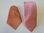 Corbata microfibra falso liso 8 cm y pañuelo rosa palo